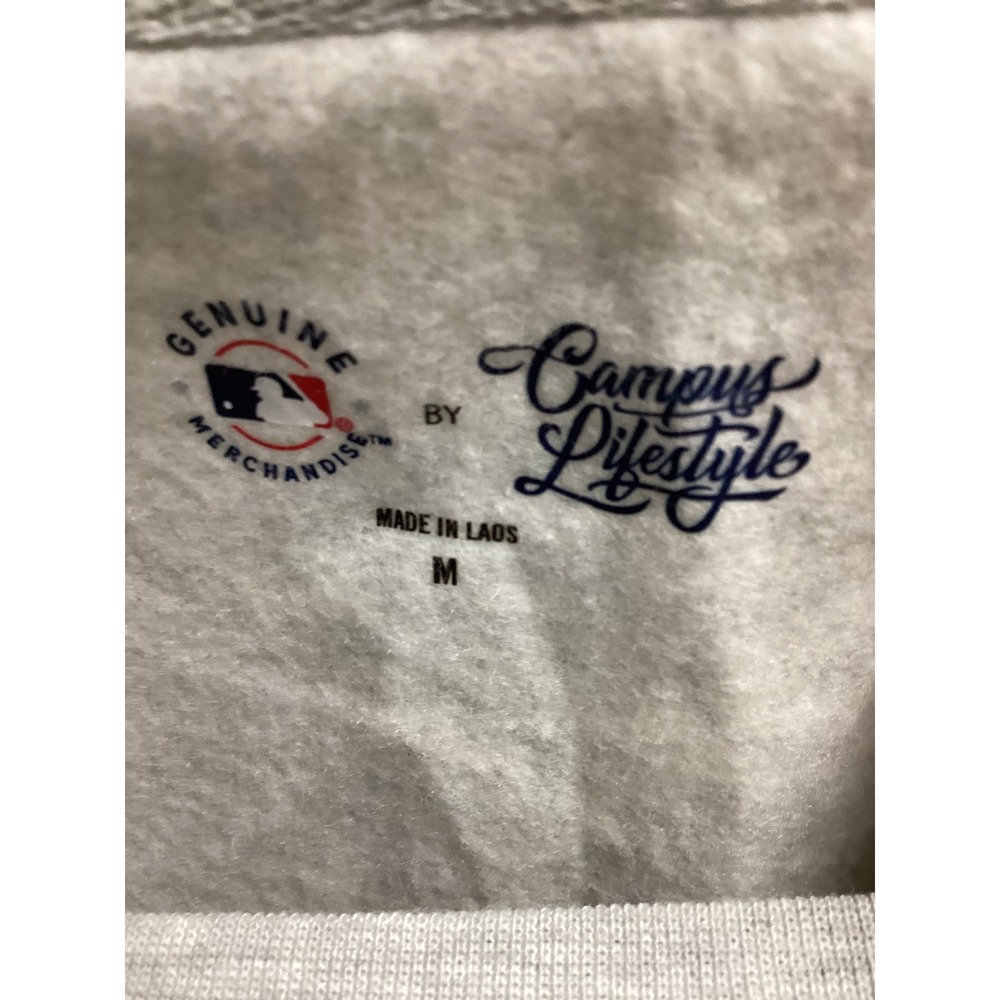 Atlanta Braves MLB Sweatshirt Womens Medium Gray Raglan Sleeve Campus Lifestyle - Picture 6 of 7
